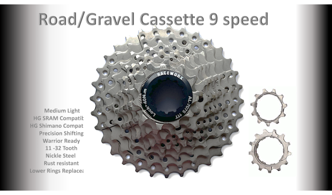 9s 11-32t Cassette Clusters Silver - HG - (For Recreational Use)