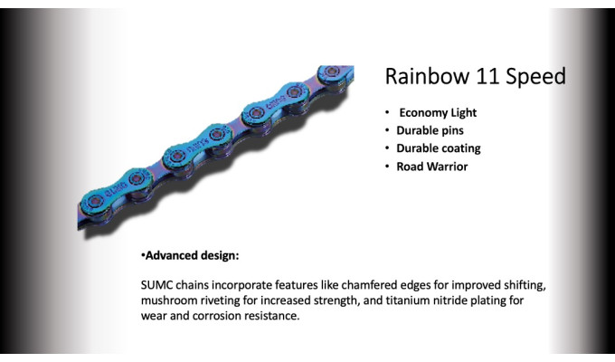 11s CHAIN  SUMC 116 LINKS (SX11) Rainbow