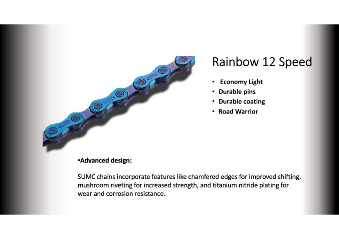 12s CHAIN  SUMC 126 LINKS (SX12) Rainbow