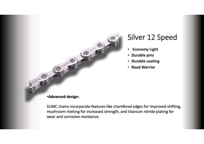 12s CHAIN SUMC 126 LINKS (SX12) NP/Silver