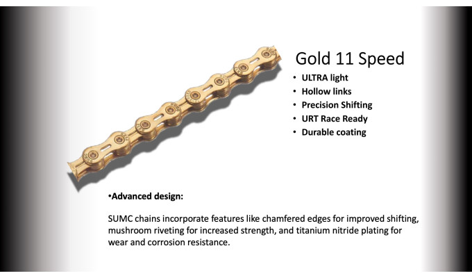 11s CHAIN SUMC  116 LINKS (SX11EL) Gold