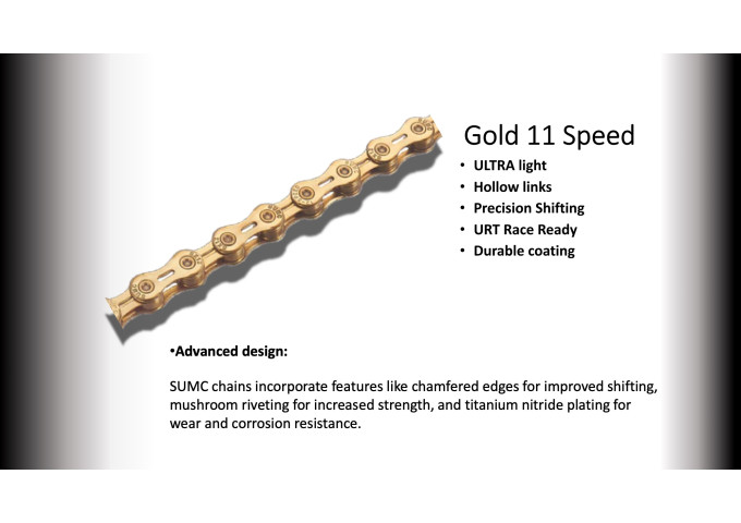 11s CHAIN SUMC  116 LINKS (SX11EL) Gold
