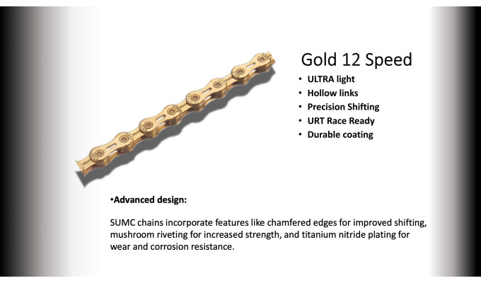 12s CHAIN SUMC  126 LINKS (SX12EL) Gold