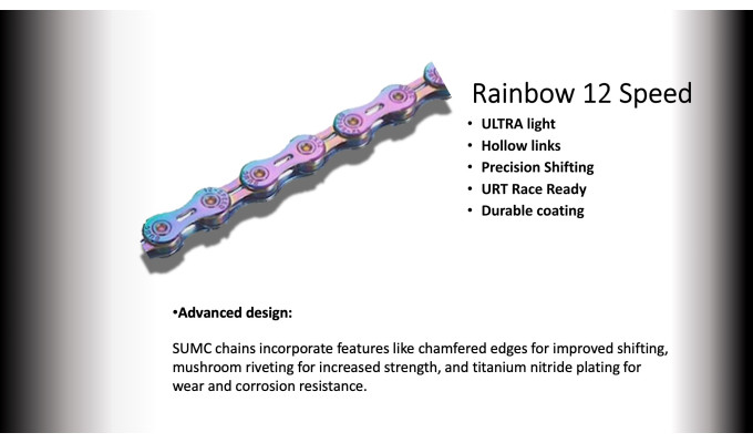 12s CHAIN  SUMC 126 LINKS (SX12EL) Rainbow