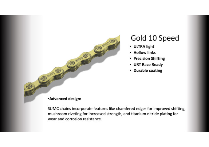 10s CHAIN SUMC  116 LINKS (SX10) Gold