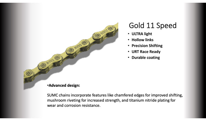 11s CHAIN SUMC  116 LINKS (SX11) Gold