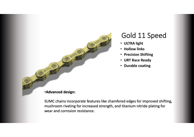 11s CHAIN SUMC  116 LINKS (SX11) Gold